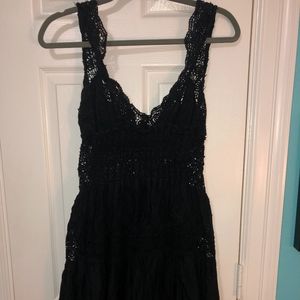 Love Shack Fancy black lace dress size LARGE